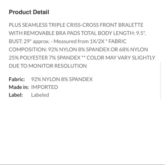 🌸 Zennan Outfitters PLUS Criss Cross Bralette - Picture 4 of 4